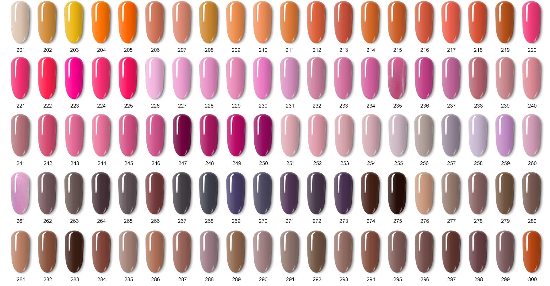 Seasonal salon edits gel polish color board