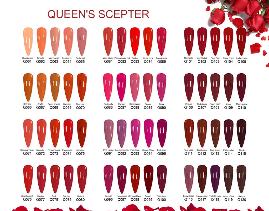 Reds original gel color selection board