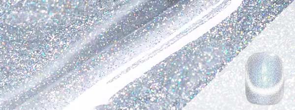 Aurora Crystal cat eye gel texture and swatch