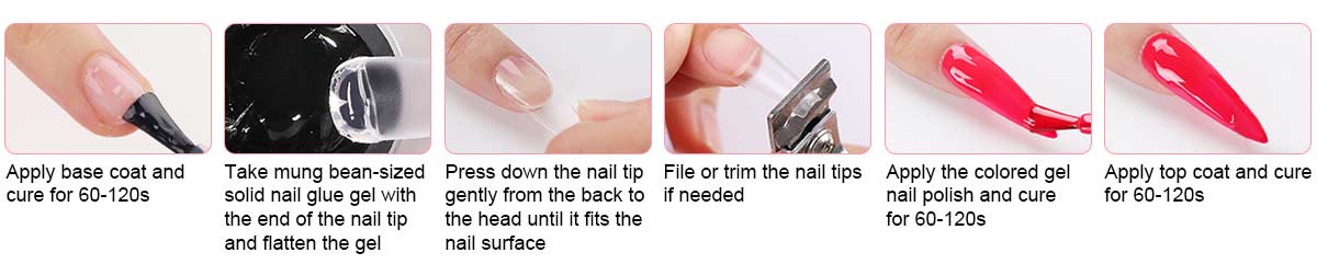 Solid Tape Gel supplied application sequence
