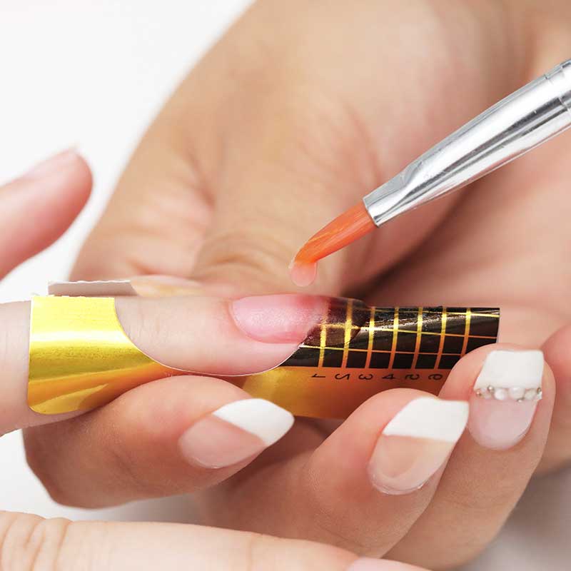 Acrylic Powder finished nail example