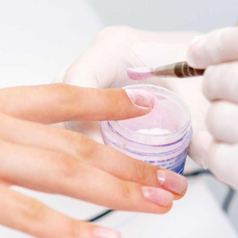 Dipping Powder finished nail example