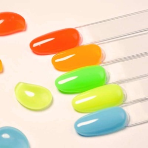 Neon rubber base swatches