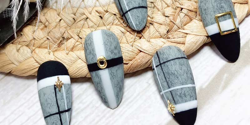 Fur top coat textured nail style