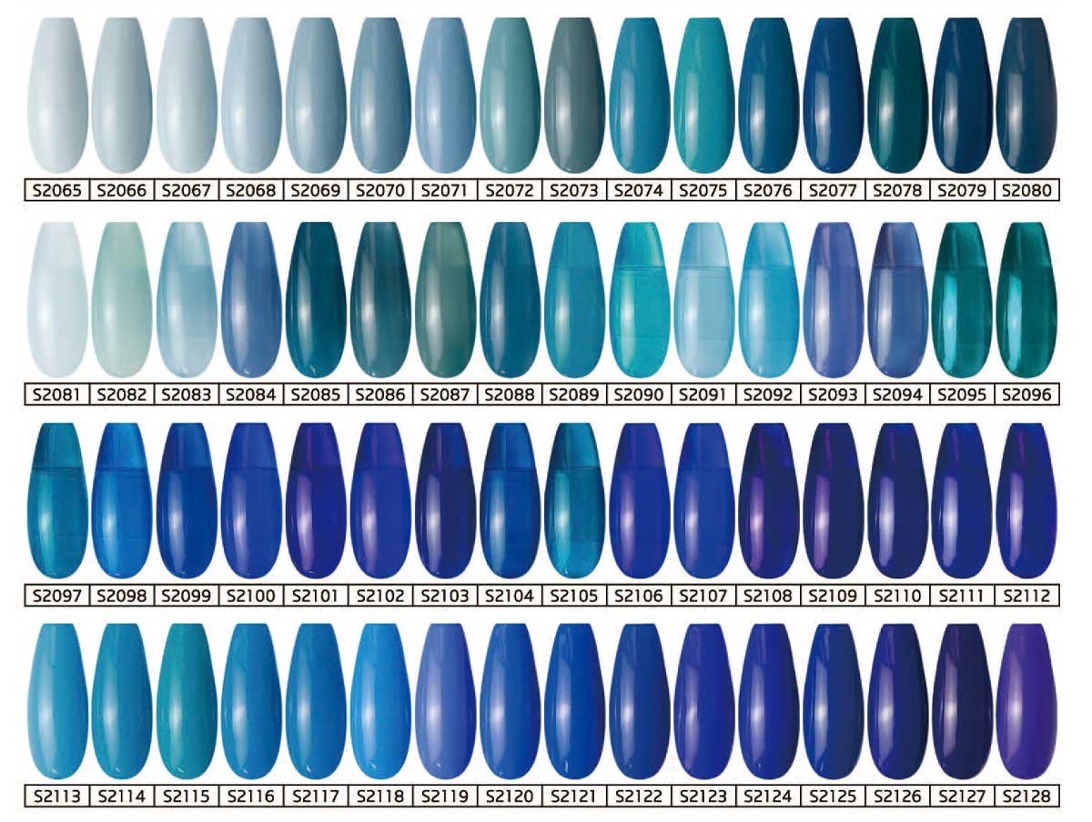 Regional assortment edit gel polish color board
